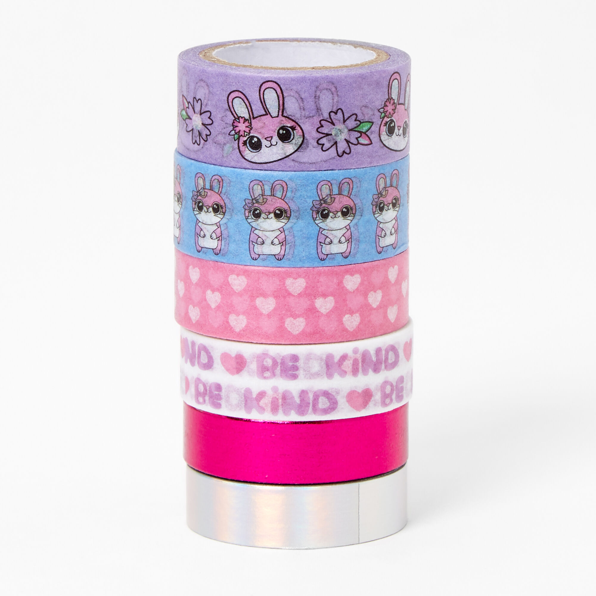 Pink Bunny Washi Tape Set - 6 Pack,