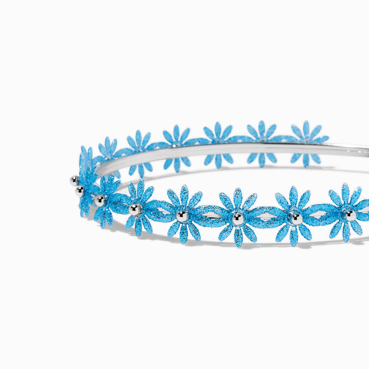 Claire&#39;s Club Blue Flower Metal Headband,