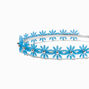 Claire&#39;s Club Blue Flower Metal Headband,