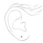 Titanium Crystal Bezel Studs Ear Piercing Kit with Ear Care Solution,