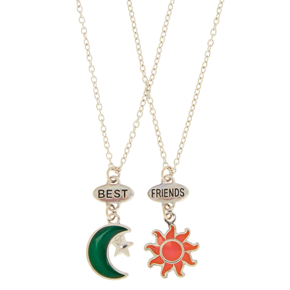 Claire's 2 Pack BFF Best Friends Necklaces Cosmic Heart Split Pendant for 2  Girls Friendship Gift Jewellery, Silver Tone Chain, Pastel : Amazon.co.uk:  Fashion