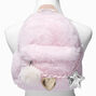 Furry Pink Chain Mini Backpack,