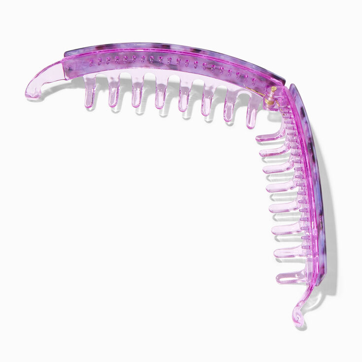 Purple Tortoiseshell Acrylic Banana Hair Claw,
