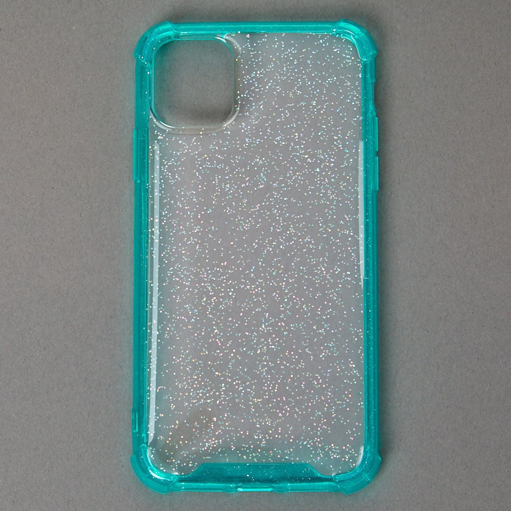 Clear Mint Glitter Protective Phone Case - Fits iPhone® 11,