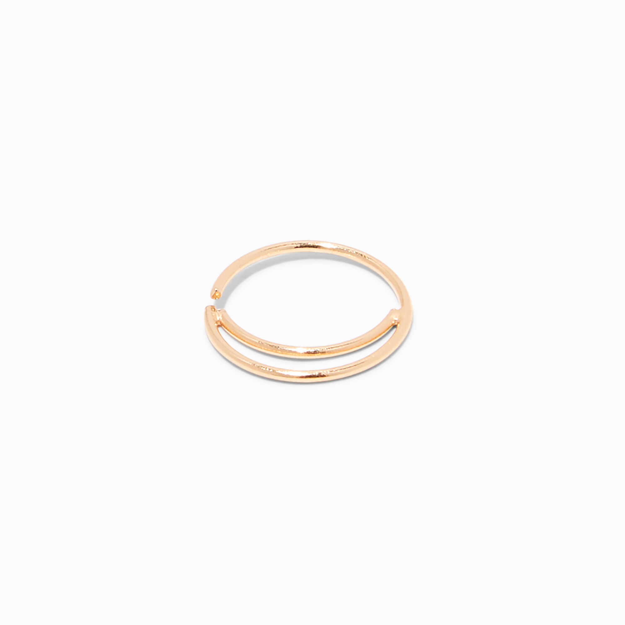 Sterling Silver 22G Mixed Metal Double Hoop Nose Rings 3 Pack