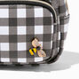 Bumblebee Black Gingham Mini Backpack Keychain,