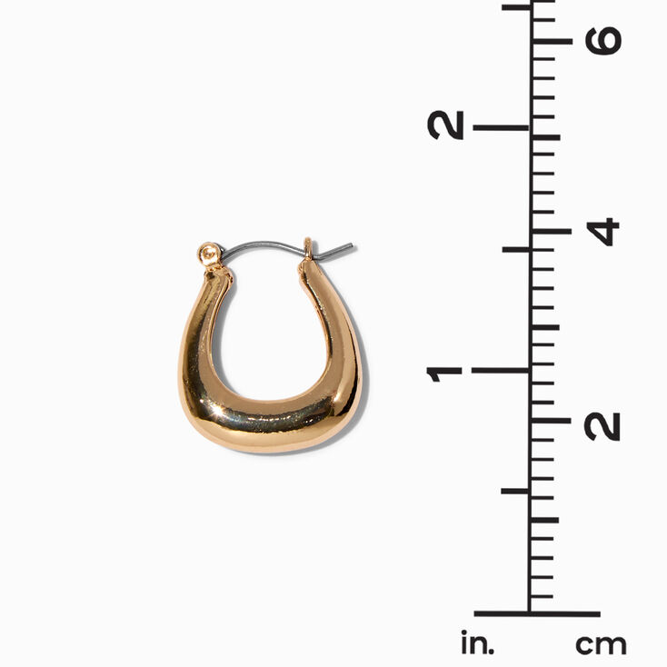 Gold-tone 20MM Square Oval Hoop Earrings,