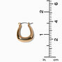Gold-tone 20mm Square Oval Hoop Earrings,