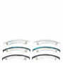 Barrettes effet marbr&eacute;es couleur turquoise, bleu marine et blanc,