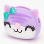 Porte-monnaie en silicone chat violet,