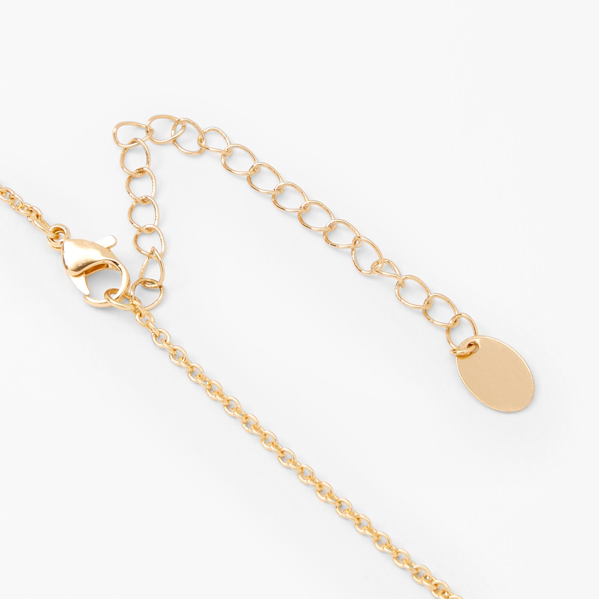 Gold Zodiac Symbol Pendant Charm Necklace - Pisces,