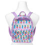 Pineapple Print Purple Trim Clear Small Backpack,