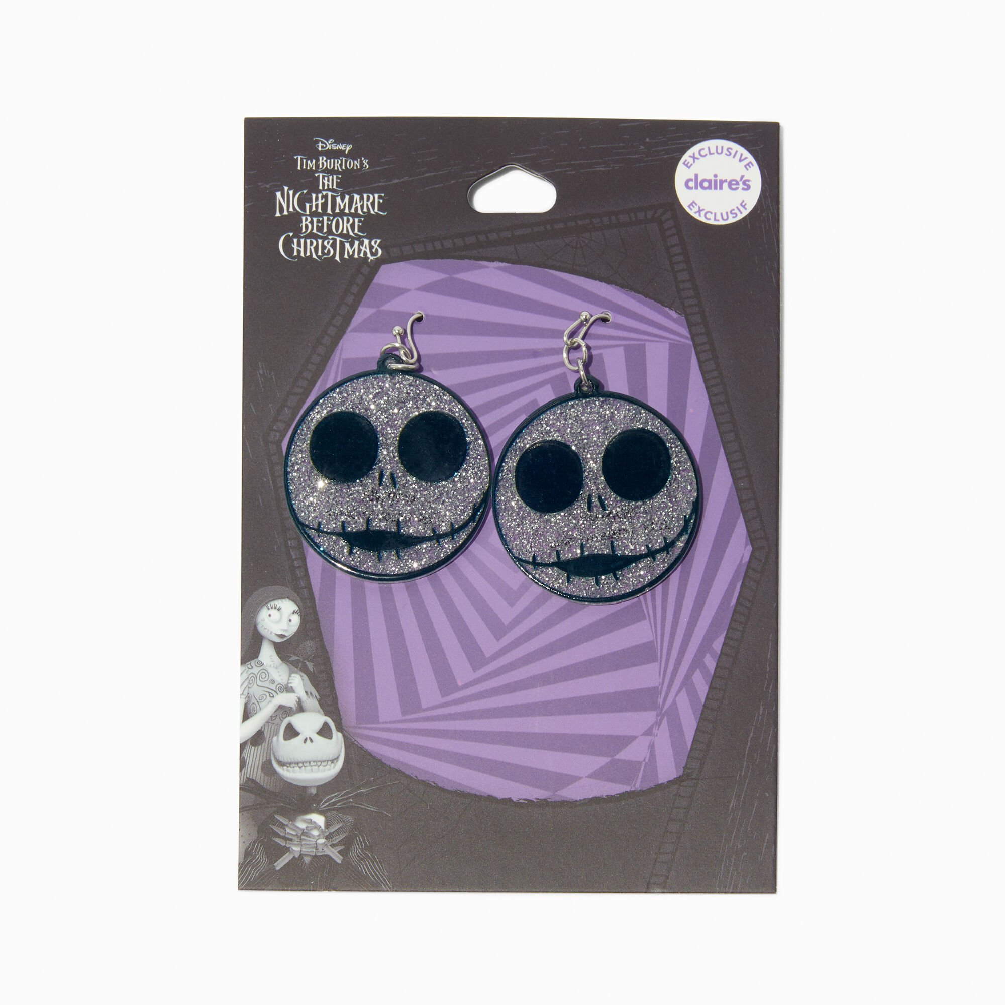 The Nightmare Before Christmas® Claire's Exclusive Jack Skellington Drop Earrings,
