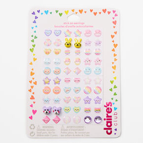 Claire&#39;s Club Critter Stick On Earrings - 30 Pack,