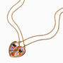 Best Friends Split Heart Shaker Pendant Necklaces - 2 Pack,
