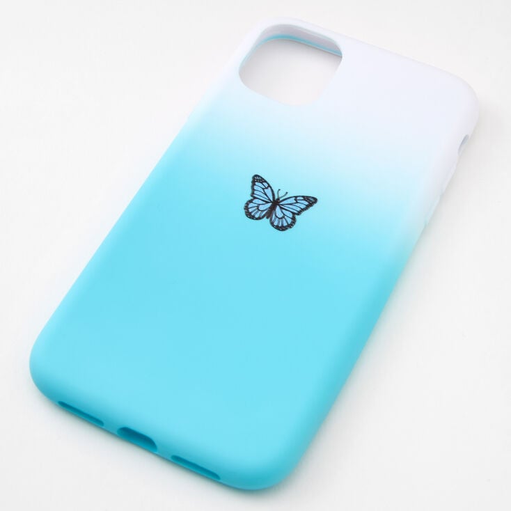 Coque de portable papillon d&eacute;grad&eacute; bleu - Compatible avec iPhone&reg;&nbsp;11,