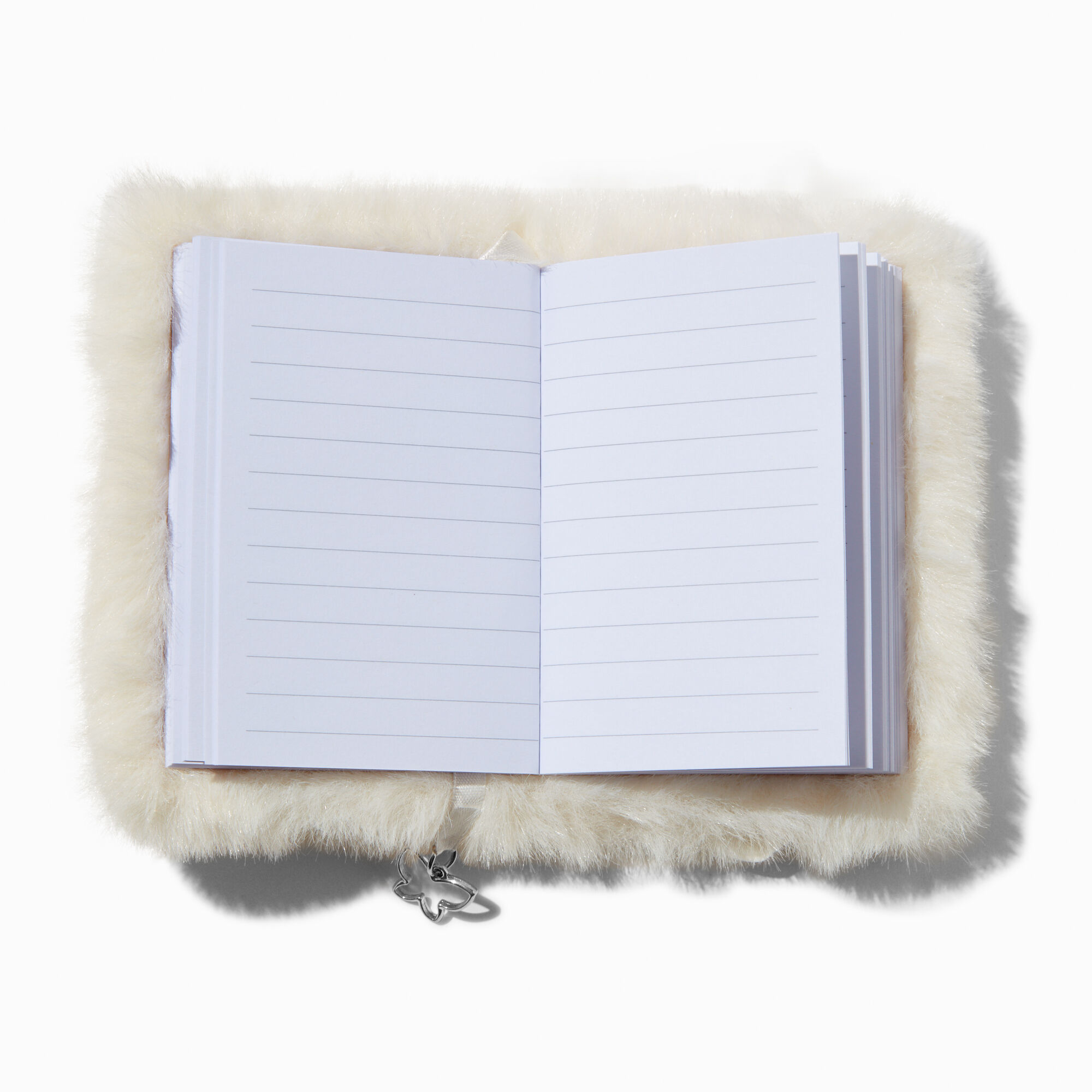 White Furry Mini Journal Notebook