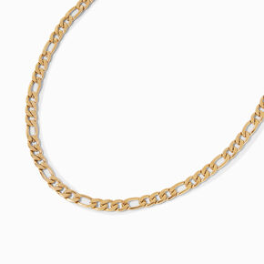 Gold-tone Stainless Steel 8MM Figaro Chain Necklace ,