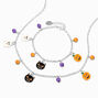 Halloween Enameled Ghost, Cat, &amp; Pumpkin Necklace &amp; Charm Bracelet Set - 2 Pack,