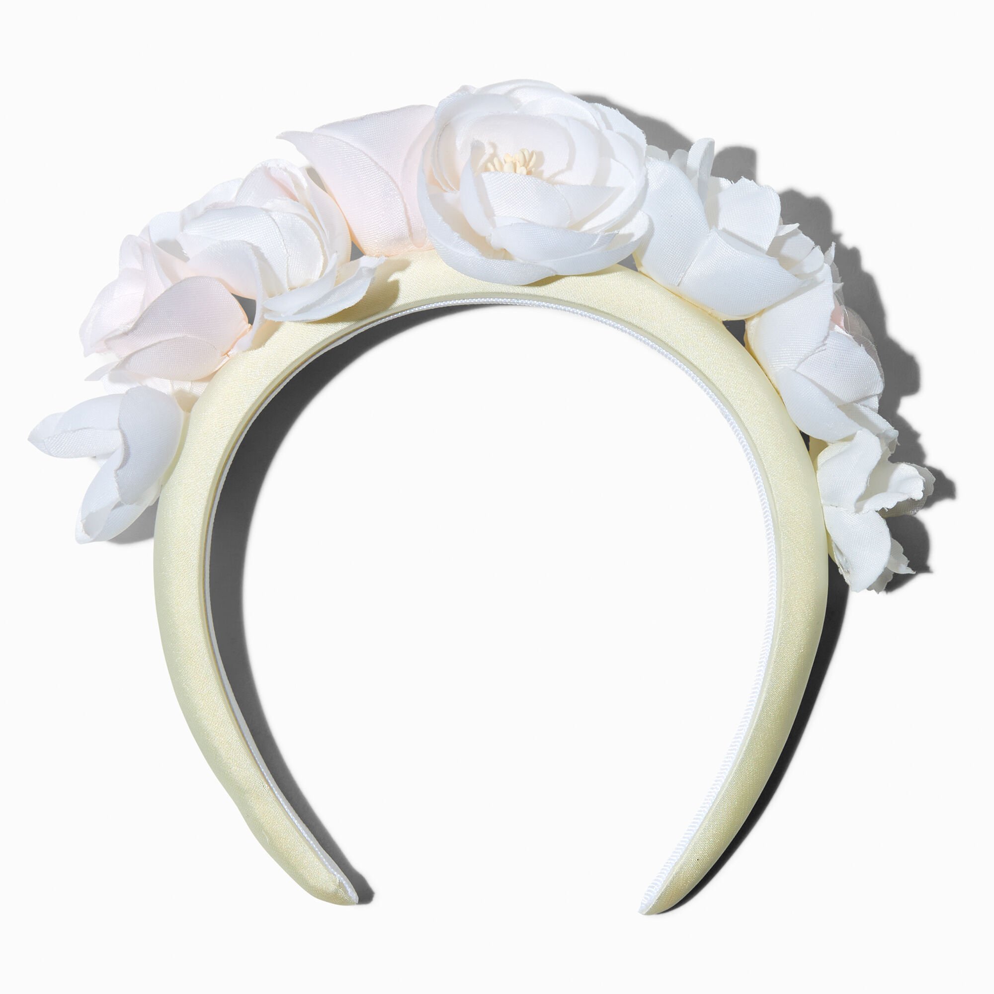 View Claires Rose Flower Crown Headband White information