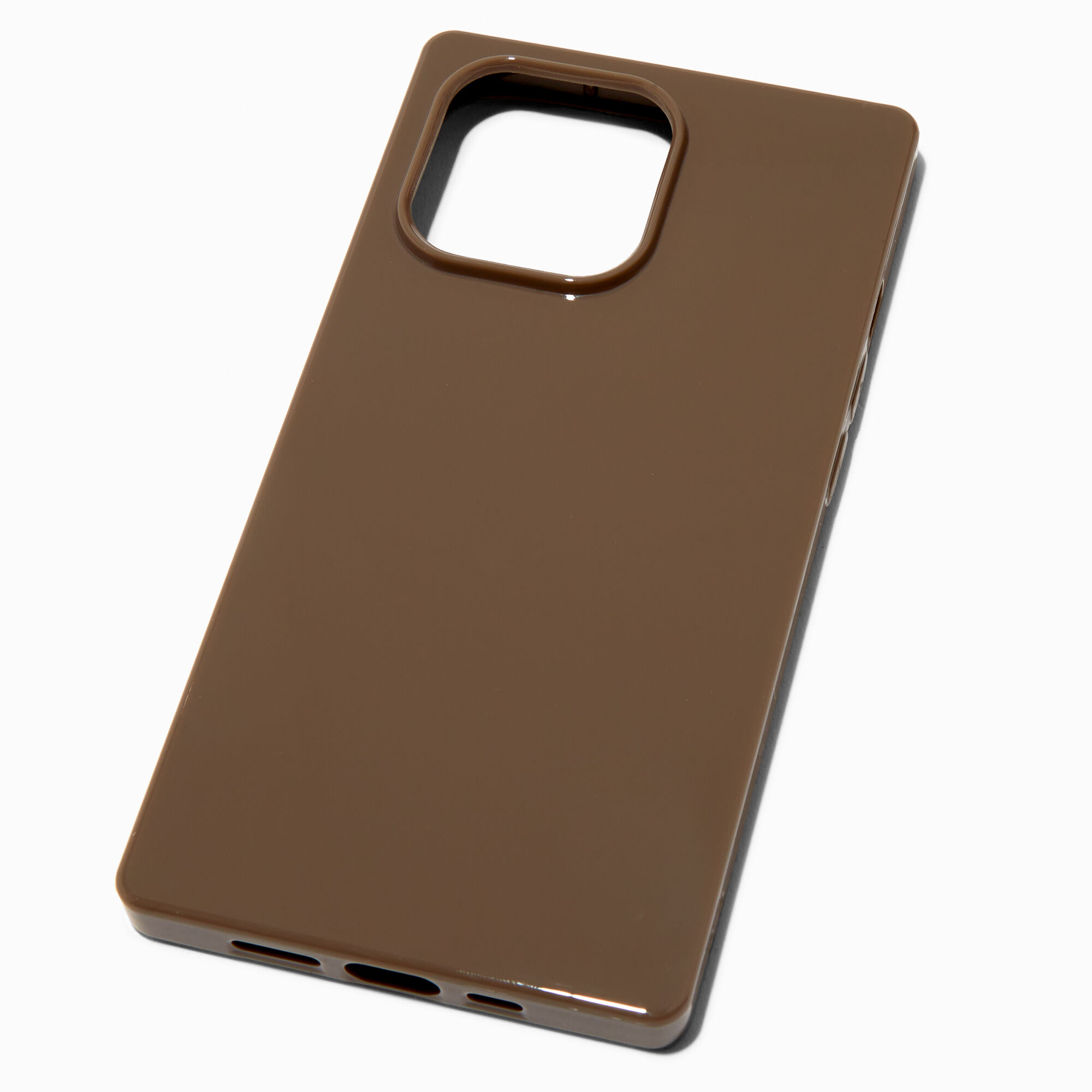 View Claires Shiny Protective Phone Case Fits Iphone 13 Pro Brown information