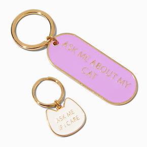 Cat Lover Keychain &amp; Pet Tag Set,