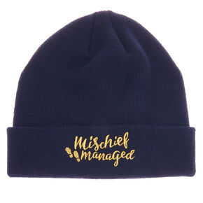 Bonnet bleu &laquo;&nbsp;Mischief Managed&nbsp;&raquo; de Harry Potter&trade;,