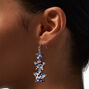 Red, White, &amp; Blue Glitter Star Linear Trio Drop Earrings,