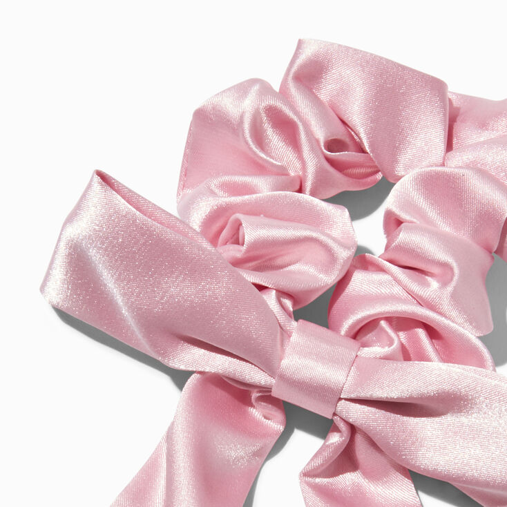 Claire&#39;s Club Pink Satin Hair Scrunchie Scarf,