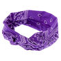 Wide Jersey Bandana Headwrap - Purple,
