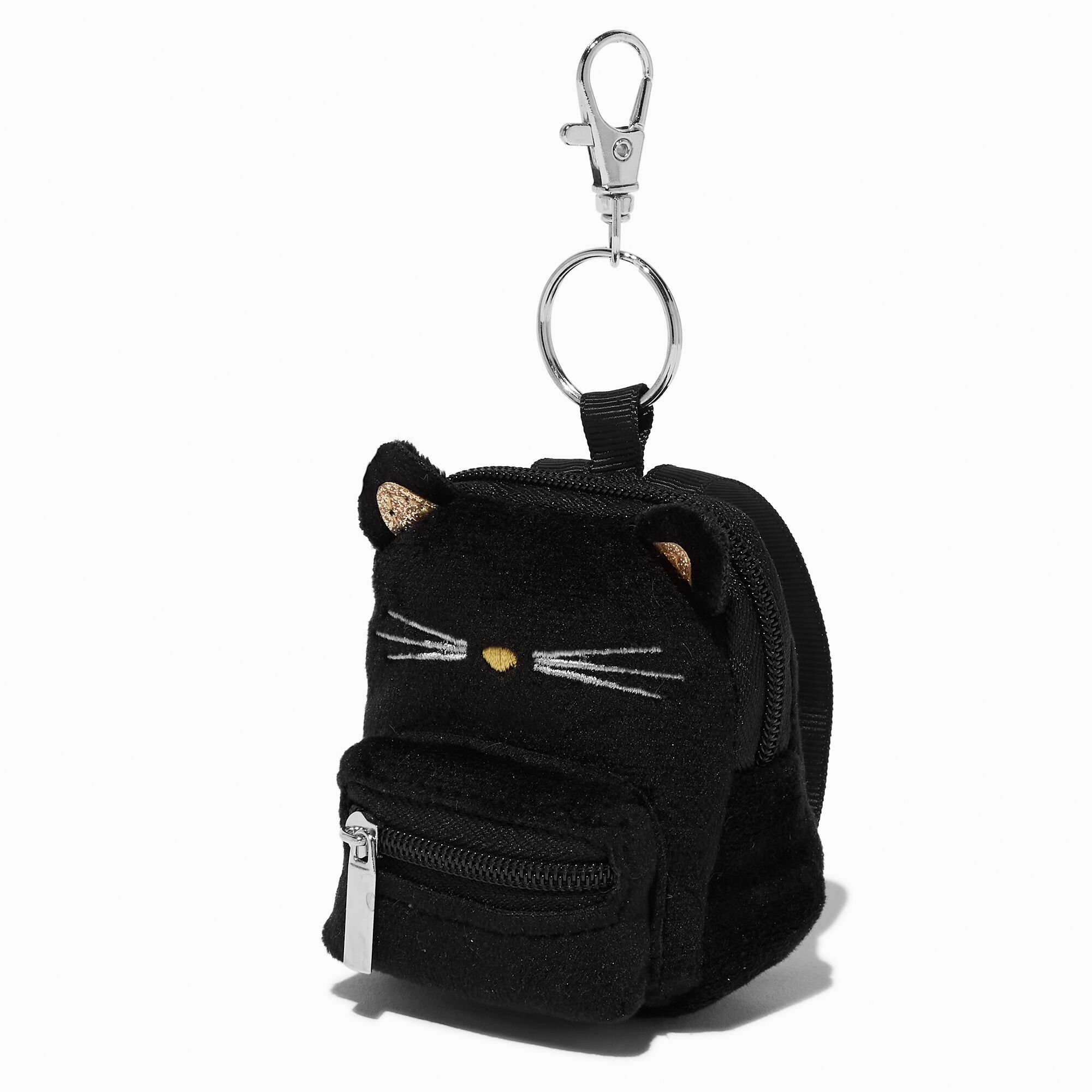 Black Cat Mini Backpack Keychain Claire s US