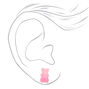Pink 0.5&quot; Gummy Bear Glow In The Dark Stud Earrings,