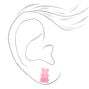 Pink 0.5&quot; Gummy Bear Glow In The Dark Stud Earrings,