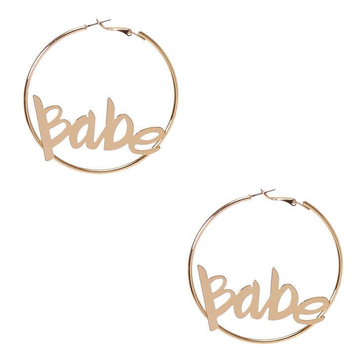 Gold 60MM Babe Hoop Earrings,