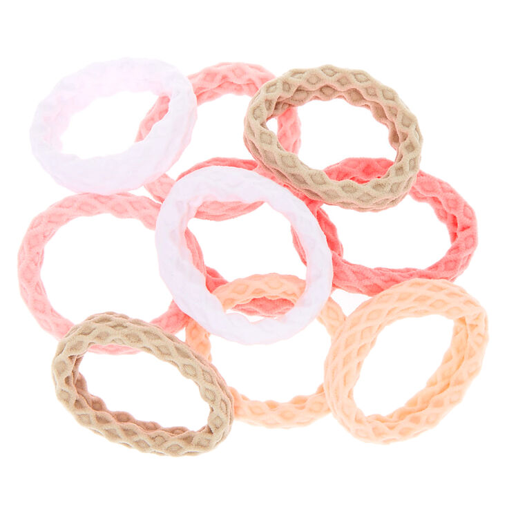Claire&#39;s Club Blush Honeycomb Hair Bobbles - 10 Pack,