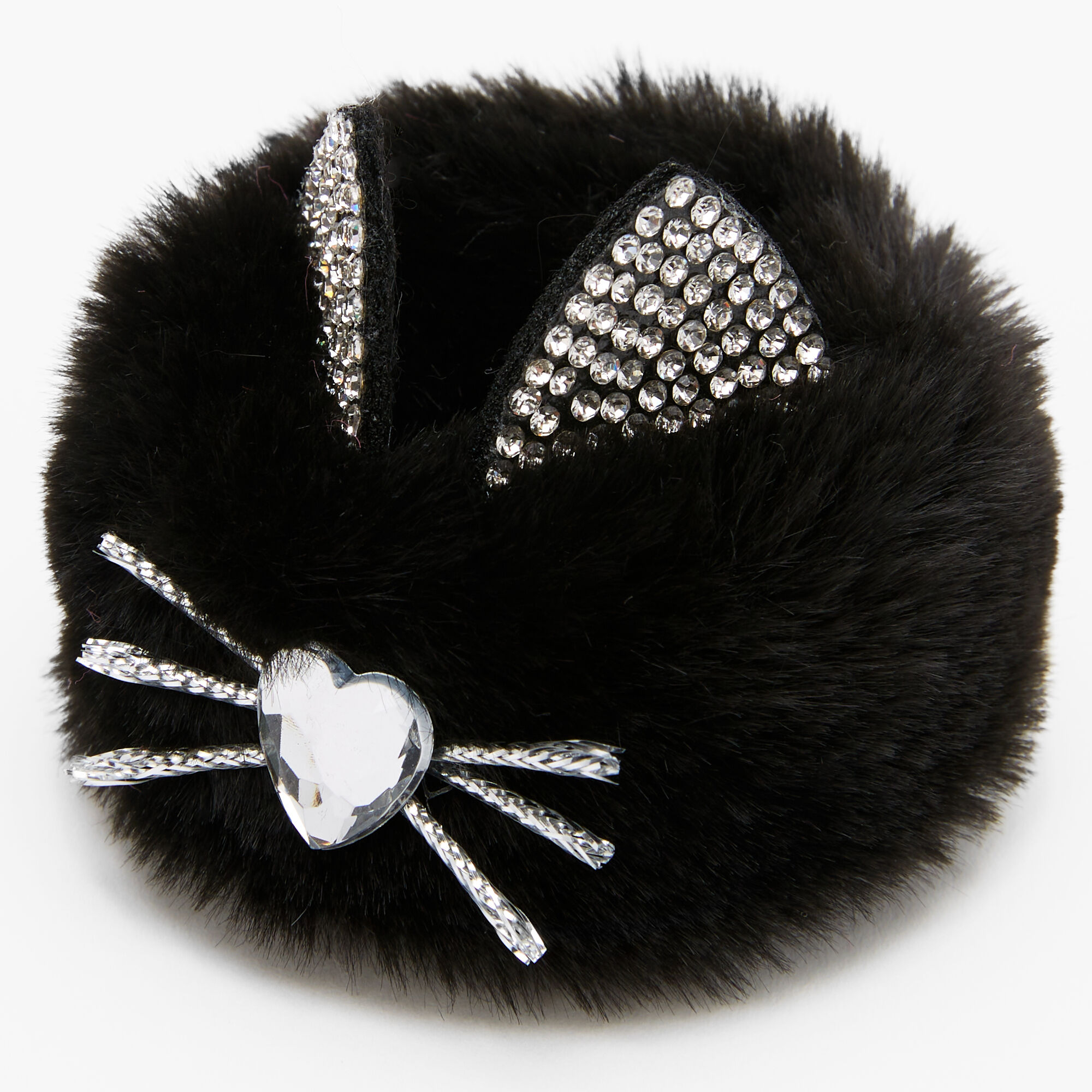 Fuzzy Faux Fur Star Slap Bracelet  Claires