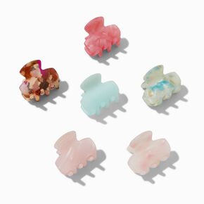 Pastel Marbled Small Hair Claws - 6 Pack,