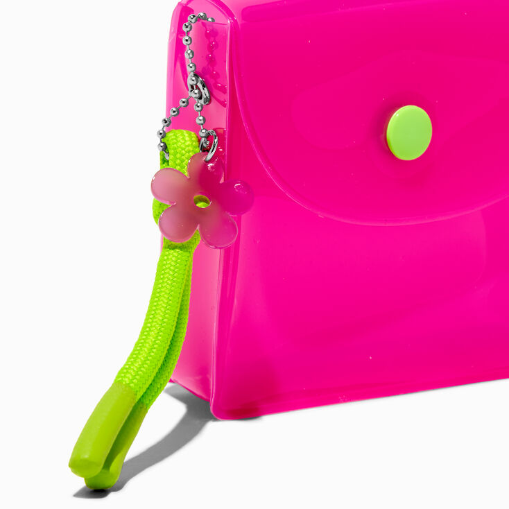 Translucent Hot Pink Daisy Snap Coin Purse,