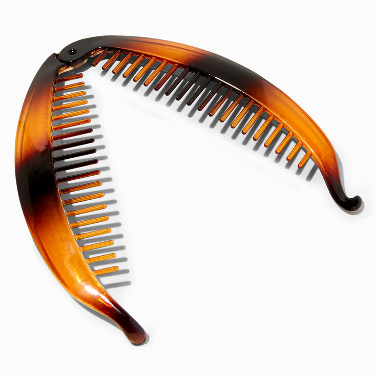 Tortoiseshell Banana Hair Claw - Brown,