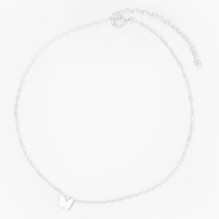 Sterling Silver Butterfly Chain Anklet,