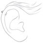 Anneau fer &agrave; cheval pour piercing au cartilage boule zircon cubique 1,2&nbsp;mm en titane couleur argent&eacute;e,
