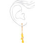 Gold 2.5&quot; Disc Tassel Drop Earrings - Yellow,