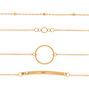Gold Chain Choker Necklace - 4 Pack,