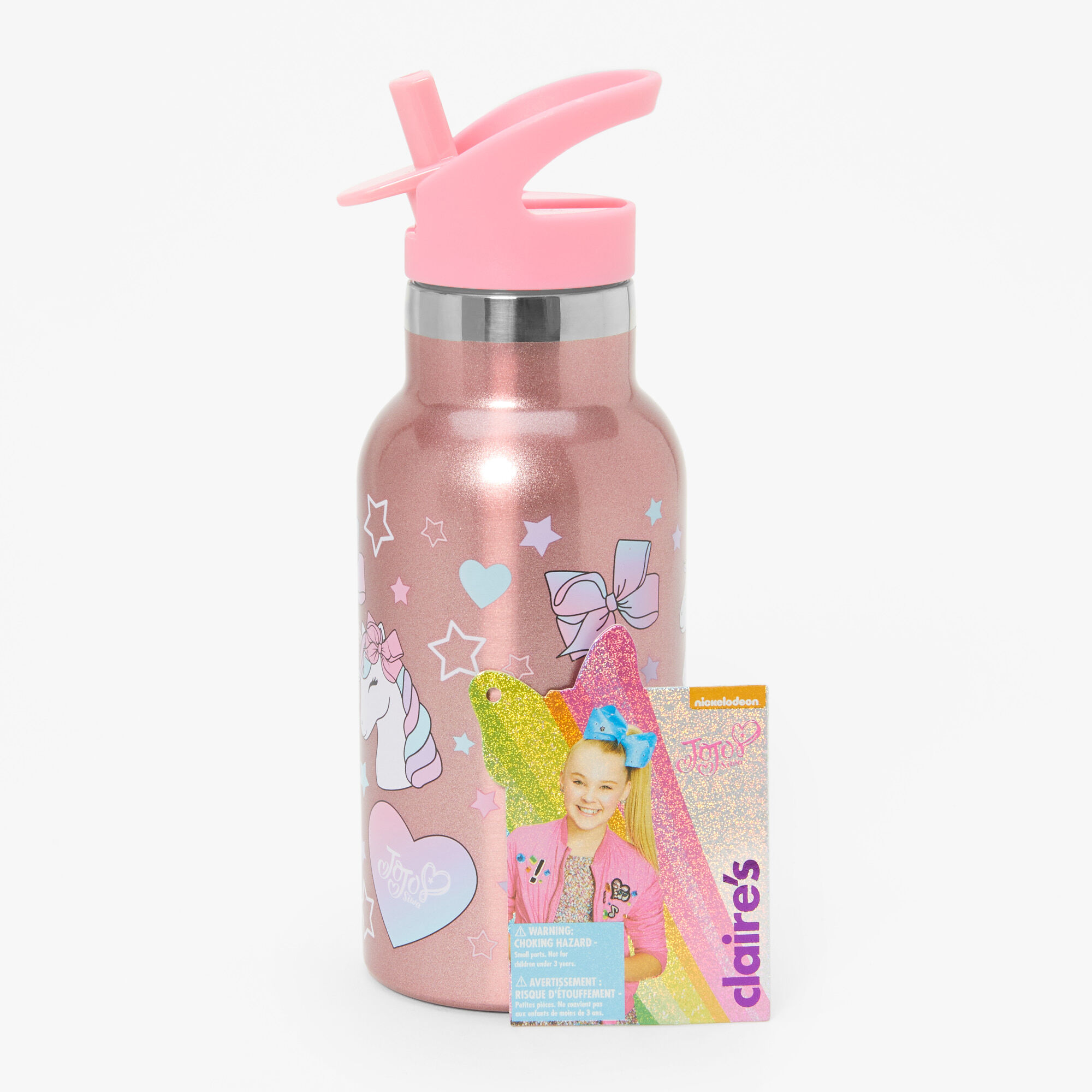 JoJo Siwa™ Unicorn Water Bottle - Rose Gold,