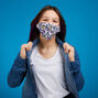 Masque en coton papillons pastel - Adulte,