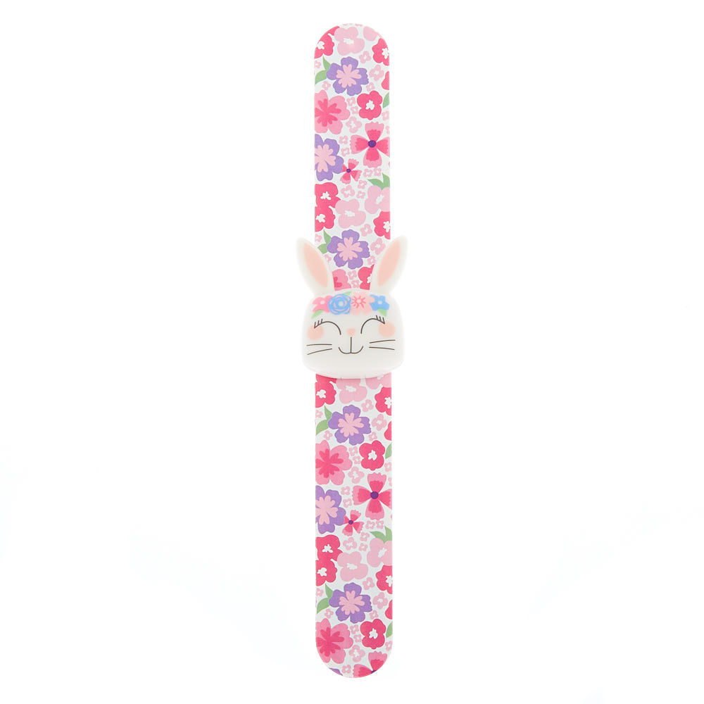 Claire s Club Bunny Lip Gloss Pod Slap Bracelet Pink