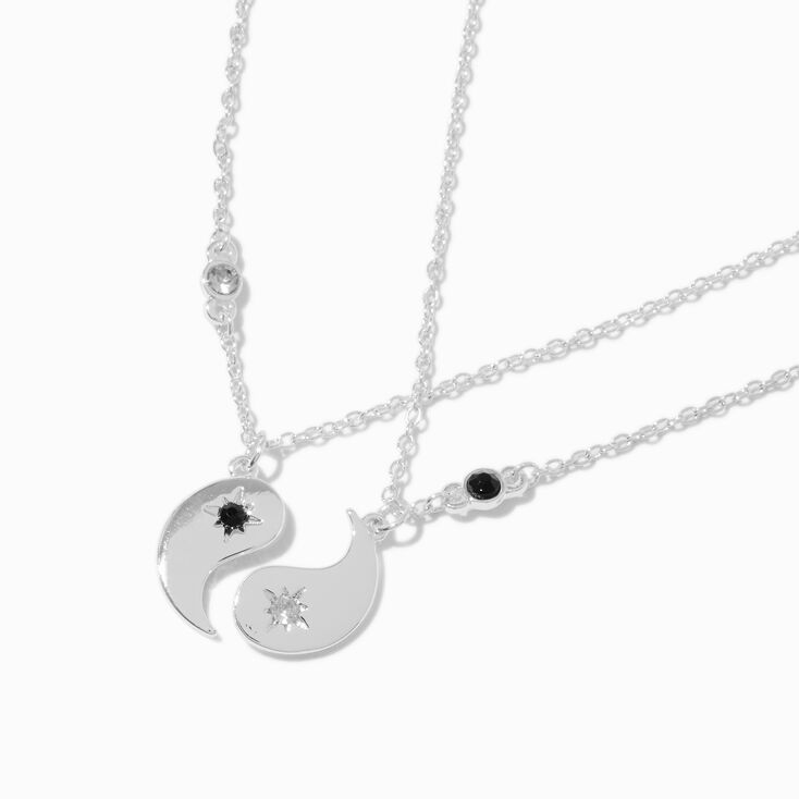 Best Friends Crystal Yin Yang Pendant Necklaces - 2 Pack