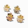 Tortoiseshell Flower Mini Hair Claws - 4 Pack,