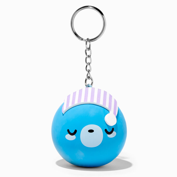 Sleepy Bear Stress Ball Keychain,