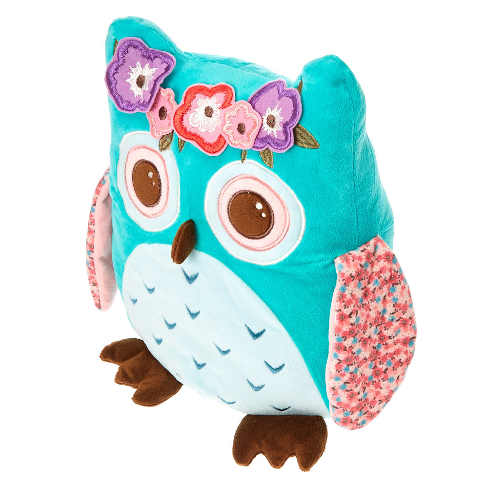 Claire's Club Medium Hazel the Owl Soft Toy - Teal,